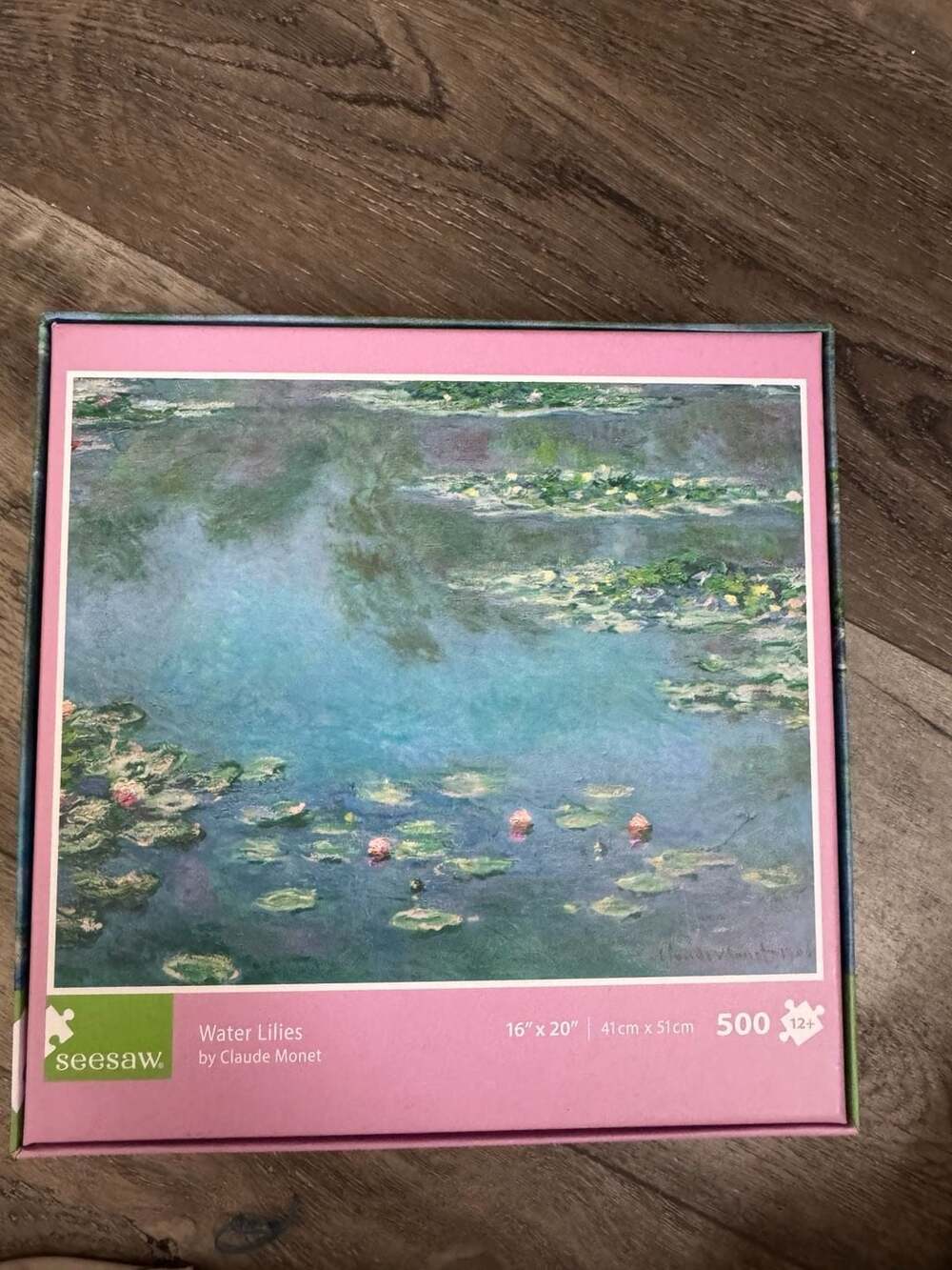 Seesaw Water Lilies by Claude Monet 500-Piece Jigsaw Puzzle - Picture 2 of 3